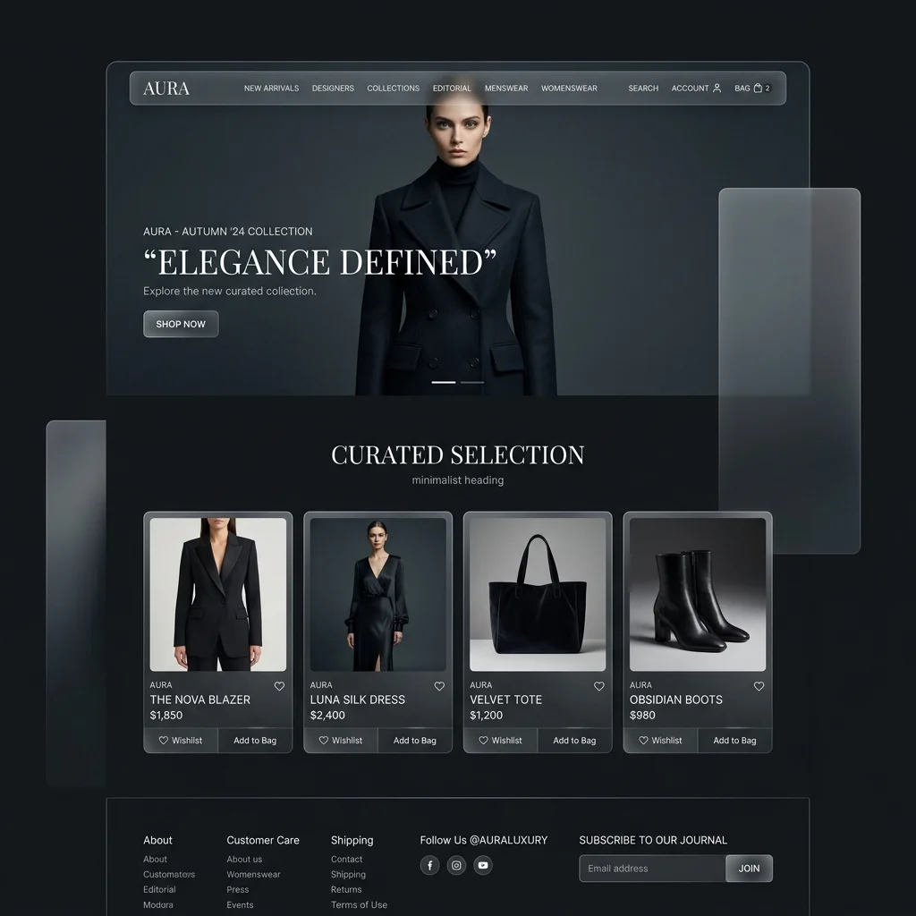 Luxury E-Commerce Mockup