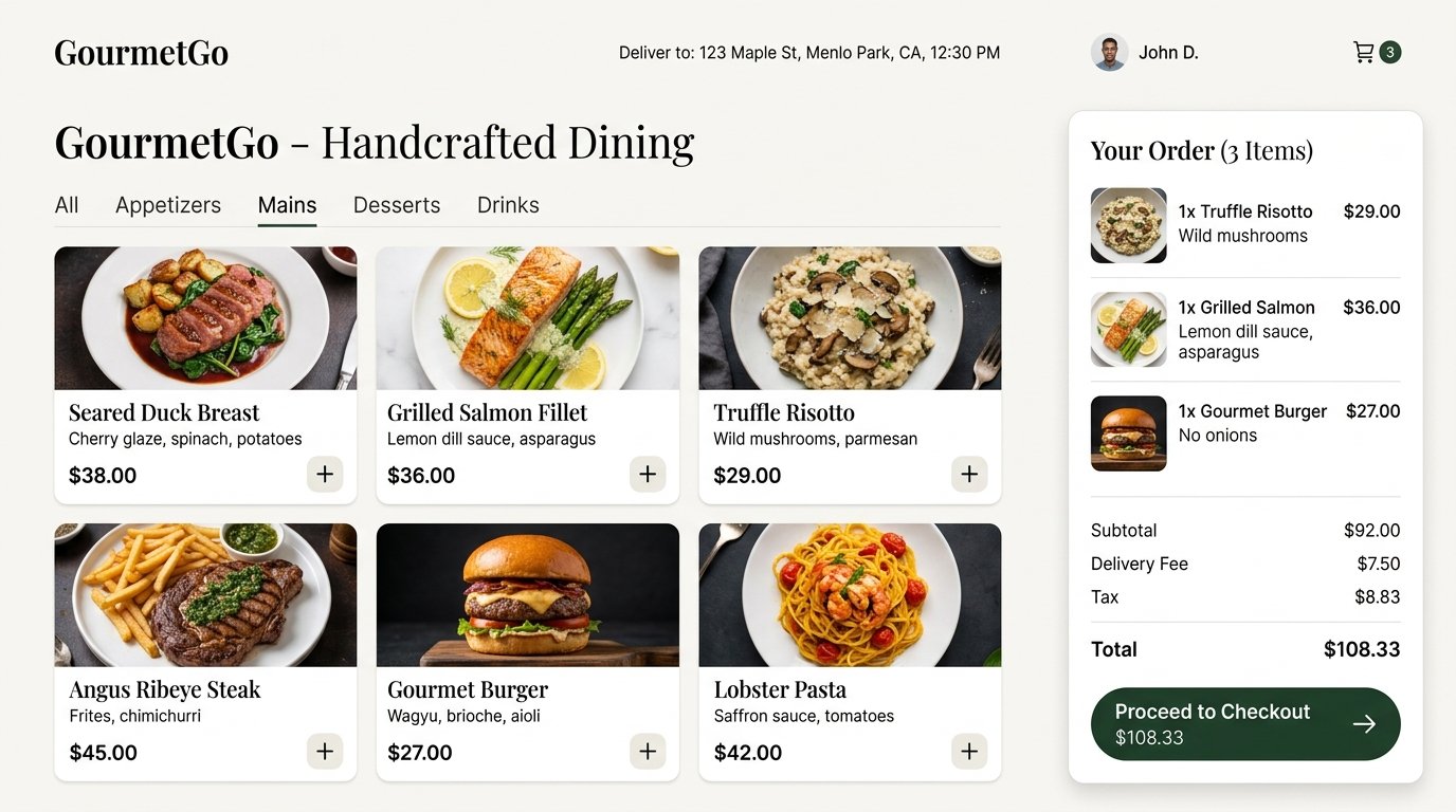 Modern Restaurant Online Ordering Interface